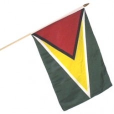 Guyana stick flag 12  X 18 inches w/ a 24 inch stick