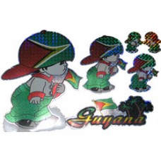 Guyana Multi-Pack Laser Stickers - BOY DESIGN