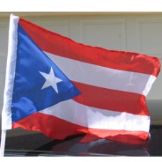 Puerto Rico Car Flag  - 12 x 18 - Plastic Clip