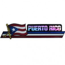 Puerto Rico 11.5 inch X 2.5 inch bumper sticker