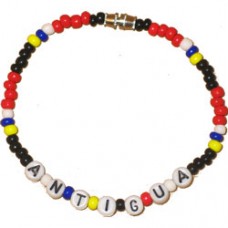 Antigua and Barbuda flag bead / beaded bracelet