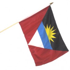 Antigua Barbuda 12X18 polyester flag w/ 24 stick