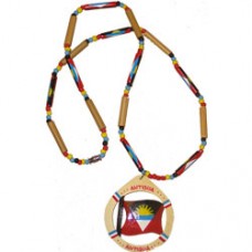 Antigua and Barbuda large beaded flag necklace