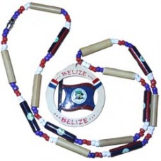 Belize flag Beaded Necklaces