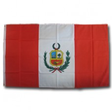 Buy Peru flag 3 feet X 5 feet polyester